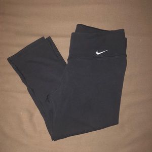 Black knee crop Nike workout pants